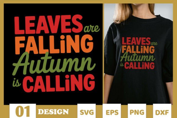 Autumn Quote Leaves Falling Free SVG for Graphics and Crafts