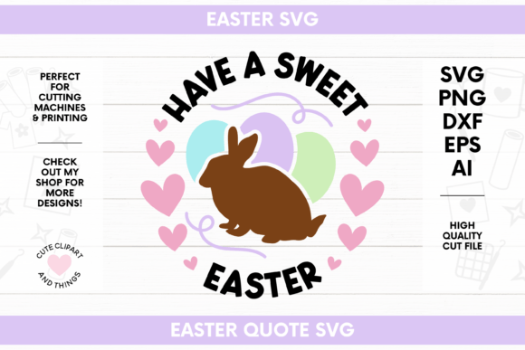 Easter SVG Bunny SVG for Graphics and Crafts