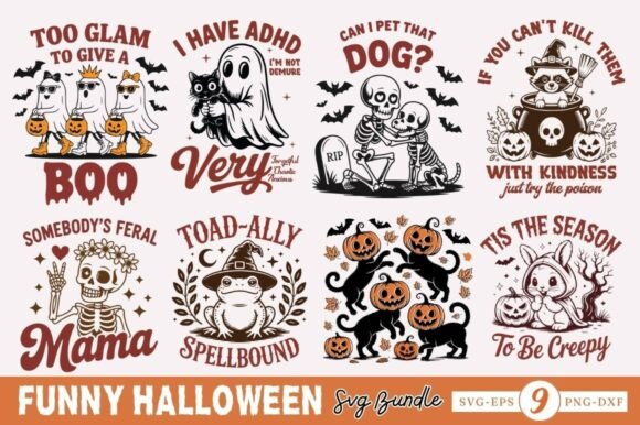 Funny Halloween SVG Bundle: Graphics for Crafts & Branding