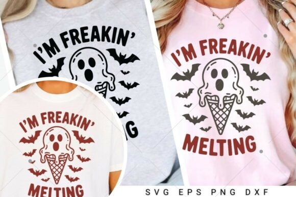 I m Freakin Melting SVG PNG, Spooky SVG for Graphics and Crafts