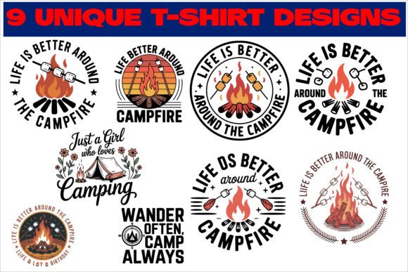 Just a Girl Camp Vibes Bundle: Graphics for Crafts & Branding