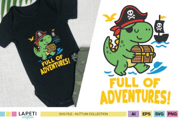Pirate Dinosaur Shirt Design for Kids: Graphics & Crafts Review