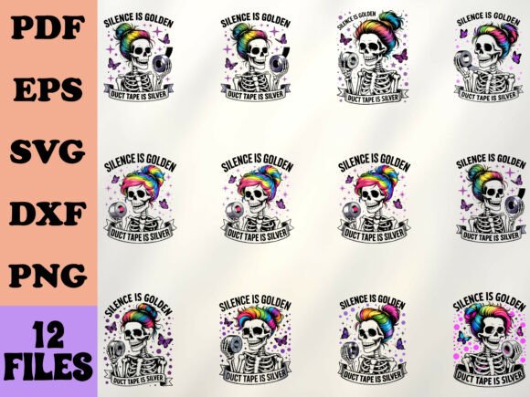 Rainbow Skeleton SVG- Funny Goth Quote Graphics for Crafts