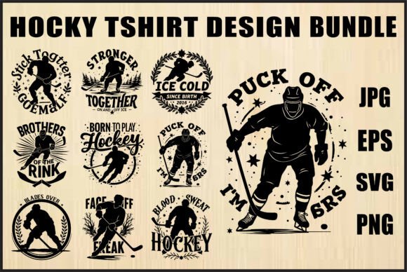 Skating Hockey SVG Shirt Pack: Graphics for Crafts