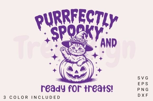 Witch Cat SVG PNG, Spooky Season SVG for Graphics and Crafts